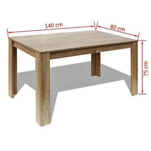 Szczegółowe zdjęcie nr 5 produktu Prosty duży stół Dexis 2K - dąb