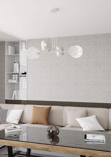 Białą loftowa lampa wisząca L934-Nario