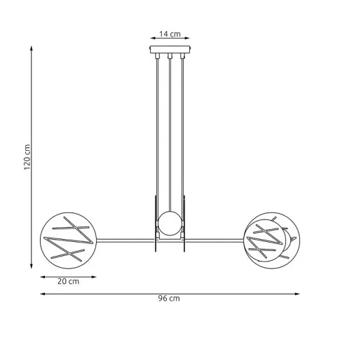 Wymiary lampy D152 Divienso