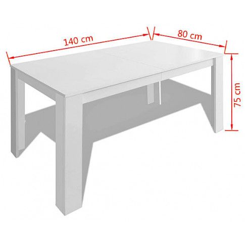 Szczegółowe zdjęcie nr 6 produktu Nowoczesny prosty stół Kent 3K - biały