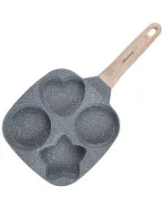 Szara patelnia do jajek z 4 sekcjami - Tyfrox 3X w sklepie Edinos.pl