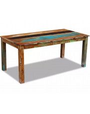 Wielokolorowy stół z drewna odzyskanego – Ratel 2X