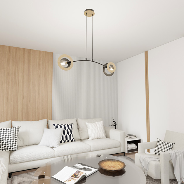 Czarna loftowa lampa wisząca D156-Ezenso