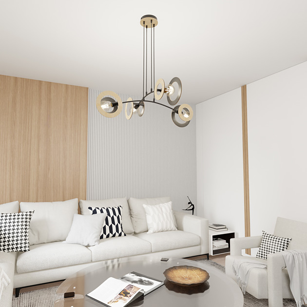Biała lampa wisząca D158-Ebos