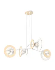 Biała lampa wisząca z czterema punktami światła - D158-Wrix w sklepie Edinos.pl