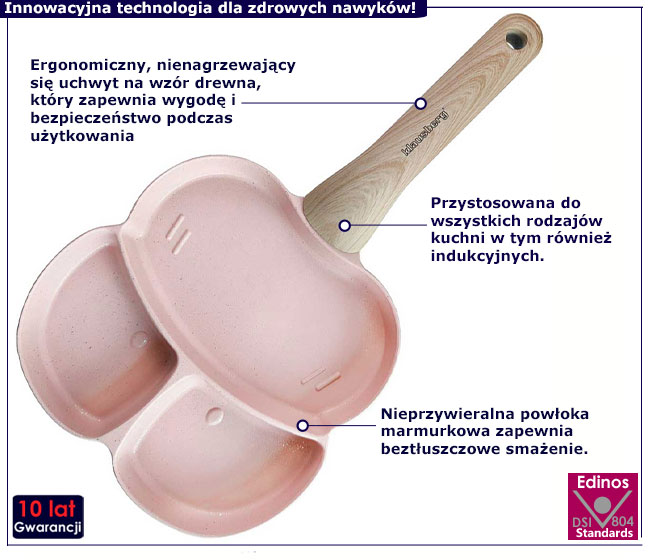 Różowa patelnia Tyfrox 7X