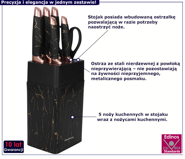 Zestaw noży w stojaku Ibero 3X
