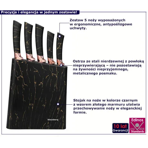 Zestaw noży Murowis 4X kolor czarny