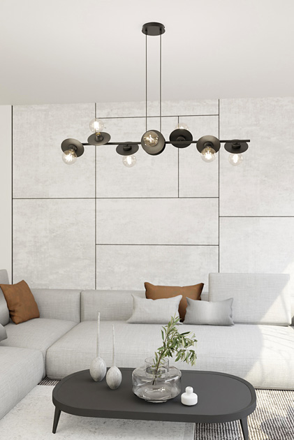 Czarna lampa wisząca D160-Sereni