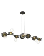 Nowoczesna czarno-złota duża lampa wisząca  - D160-Bomesa w sklepie Edinos.pl