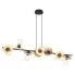 Nowoczesna lampa wisząca czarny + drewno  - D160-Sereni
