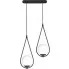 Zdjęcie produktu Czarna podwójna lampa wisząca nad stół - S053-Maestor.