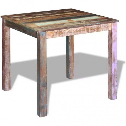 Zdjęcie produktu Stół do jadalni z odzyskanego drewna Maler – wielokolorowy .
