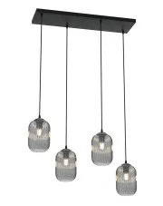 Industrialna lampa wisząca z  grafitowymi kloszami - D164-Cavisa w sklepie Edinos.pl