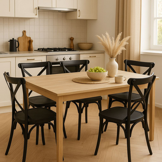 Czarne krzesła Maleo