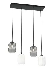 Nowoczesna lampa wisząca opal + grafit - D164-Cavisa w sklepie Edinos.pl
