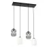 Nowoczesna lampa wisząca opal + grafit - D164-Dixo