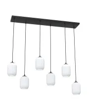 Nowoczesna lampa wisząca z 6 mlecznymi kloszami - D166-Cavisa w sklepie Edinos.pl