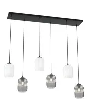 Nowoczesna lampa wisząca grafit + opal - D166-Cavisa w sklepie Edinos.pl