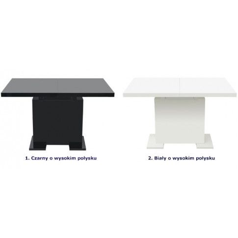 Stół rozkładany Kangos w dwóch kolorach - czarnym i białym