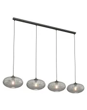 Industrialna lampa wisząca z grafitowymi kloszami - D174-Erox w sklepie Edinos.pl