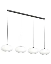 Szklana lampa wisząca z mlecznymi kloszami - D174-Erox w sklepie Edinos.pl