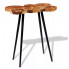 Okrągły stolik na czarnych nóżkach plastry drewna Matel 3X 