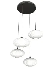 Nowoczesna lampa wisząca z mlecznymi kloszami  - D175-Erox w sklepie Edinos.pl