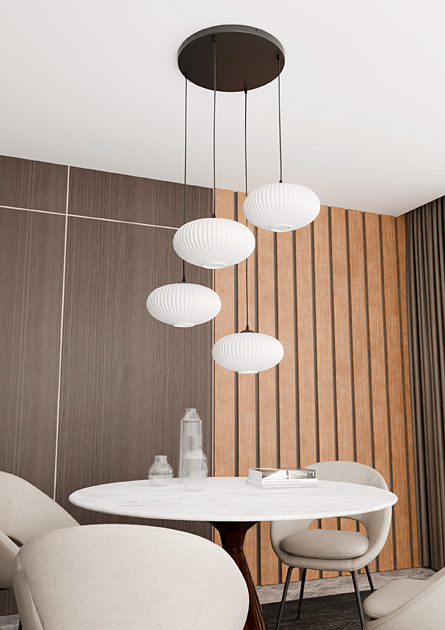 Wizualizacja wnętrza z lampą D175-Wanja