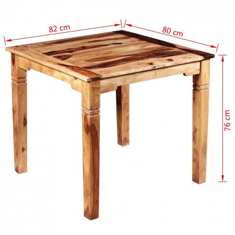 Szczegółowe zdjęcie nr 9 produktu Stół z drewna sheesham Etan 2X – brązowy 