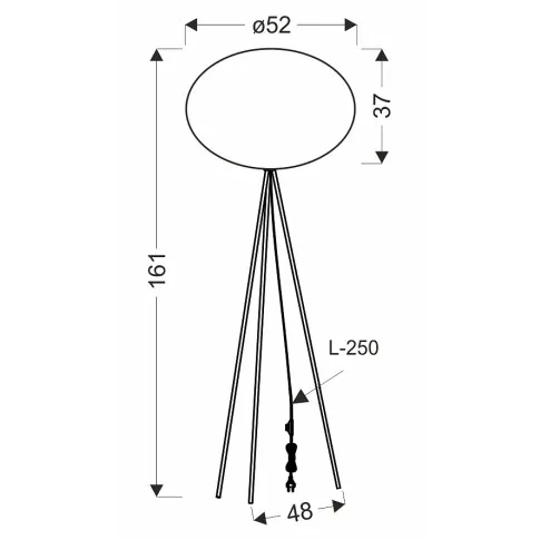 Wymiary lampy podłogowej D199-Emesso