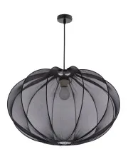 Czarna lampa wisząca z abażurem 52 cm - D198-Erga w sklepie Edinos.pl
