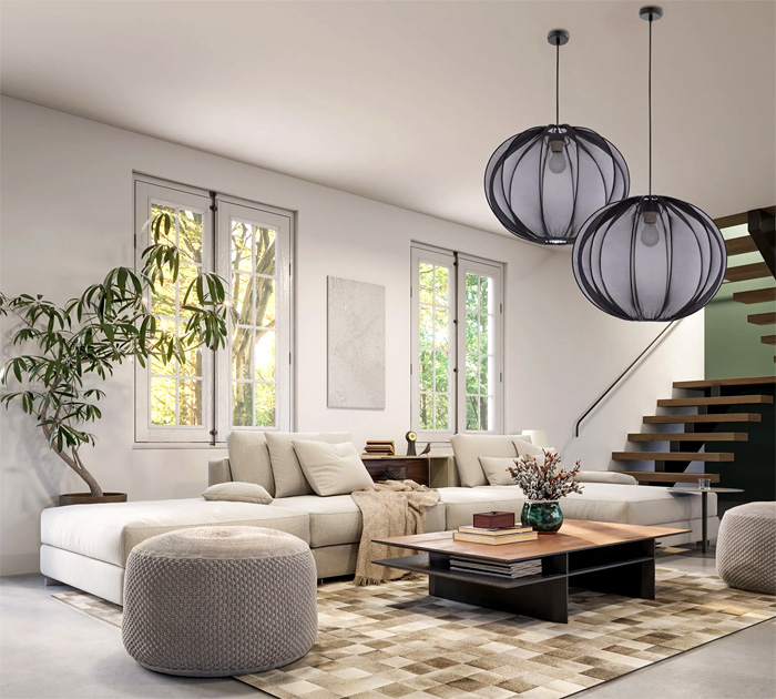 Wizualizacja wnętrza z lampą D198-Erga