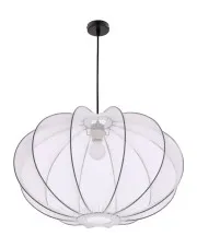 Biała lampa wisząca z abażurem - D197-Emesso w sklepie Edinos.pl