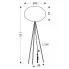 Wymiary lampy podłogowej D199-Emesso