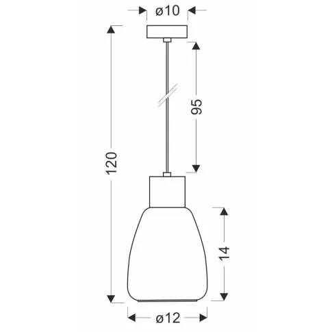 Wymiarylampy wiszącej D202 Eoso