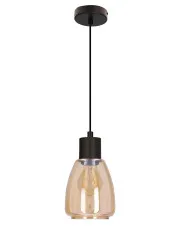 Nowoczesna lampa wisząca z bursztynowym kloszem - D202-Eoso w sklepie Edinos.pl