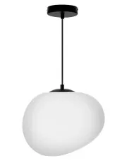 Industrialna lampa wisząca z białym kloszem 30 cm - D205-Flavex w sklepie Edinos.pl
