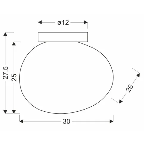 Wymiary lampy sufitowej D210-Flavex