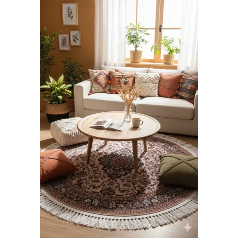 Klasyczny okrągły dywan z rozetą   Hertis 6X