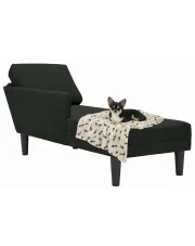 Czarny nowoczesny szezlong z poduszką - Frik w sklepie Edinos.pl