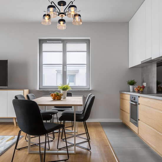 Nowoczesna lampa do salonu pięcioramienna M017