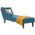 Niebieski aksamitny szezlong wypoczynkowy Filus