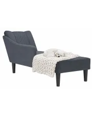 Ciemnoszara leżanka z podłokietnikiem - Filus w sklepie Edinos.pl