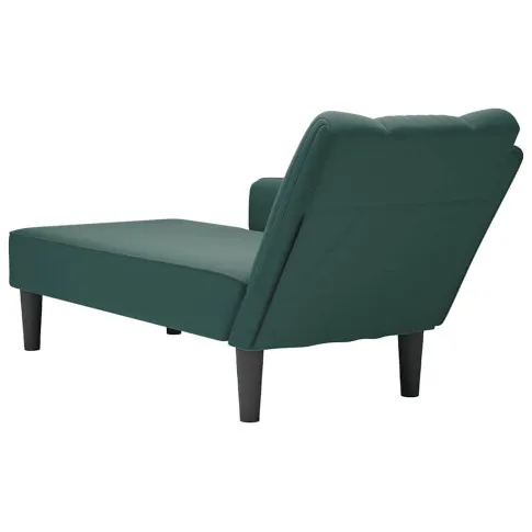 Leżanka zielona z podłokietnikiem Tifeso