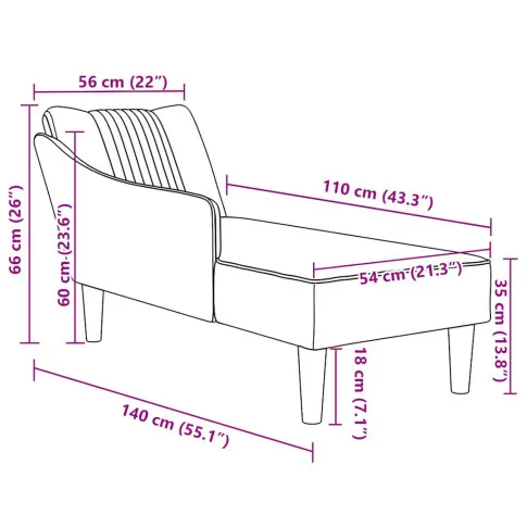Wymiary szezlonga Tifeso