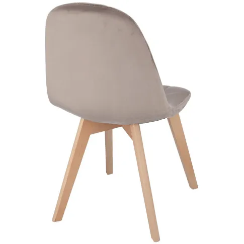 Szczegółowe zdjęcie nr 6 produktu Beżowe tanie designerskie krzesło do jadalni - Malu