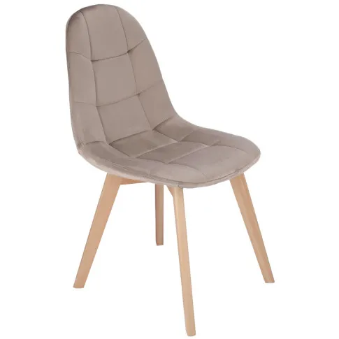 Zdjęcie produktu Beżowe tanie designerskie krzesło do jadalni - Malu.