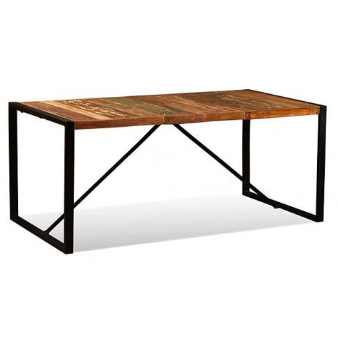 Fotografia Industrialny stół Elinor 2R 180 cm - drewno regenerowane z kategorii Stoły kuchenne