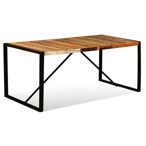 Szczegółowe zdjęcie nr 5 produktu Industrialny stół Antors 2R 180 cm - drewno regenerowane
